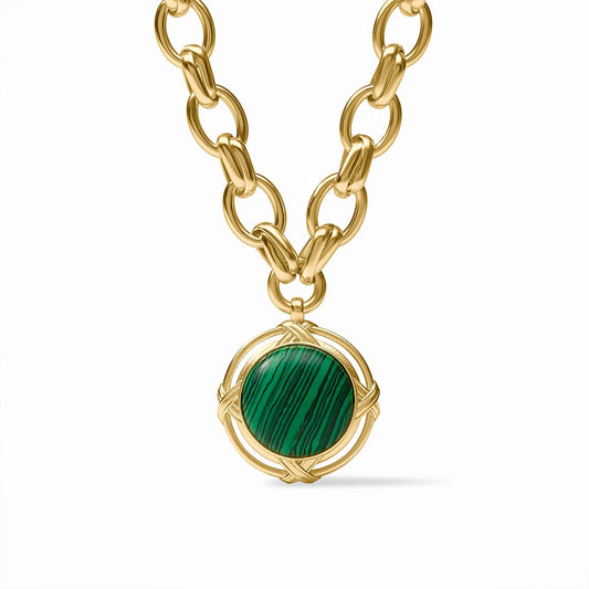 Essex Statement Necklace - Malachite Green