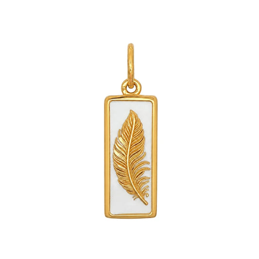 Feather Pendant Gold