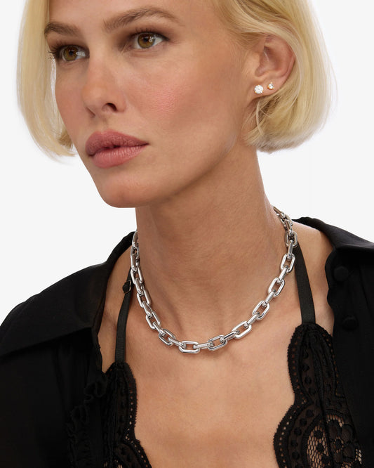 Frankie Chain Necklace Silver 10mm
