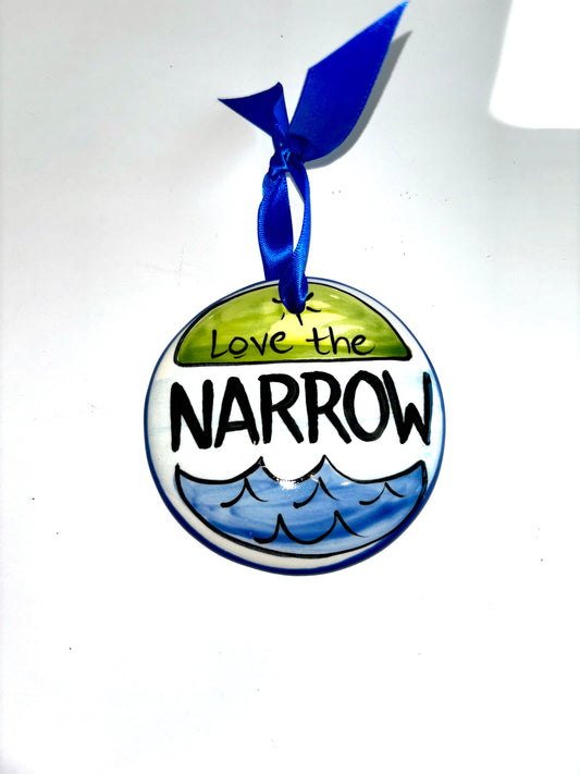 Love the Narrow River Hand-Painted Ornament