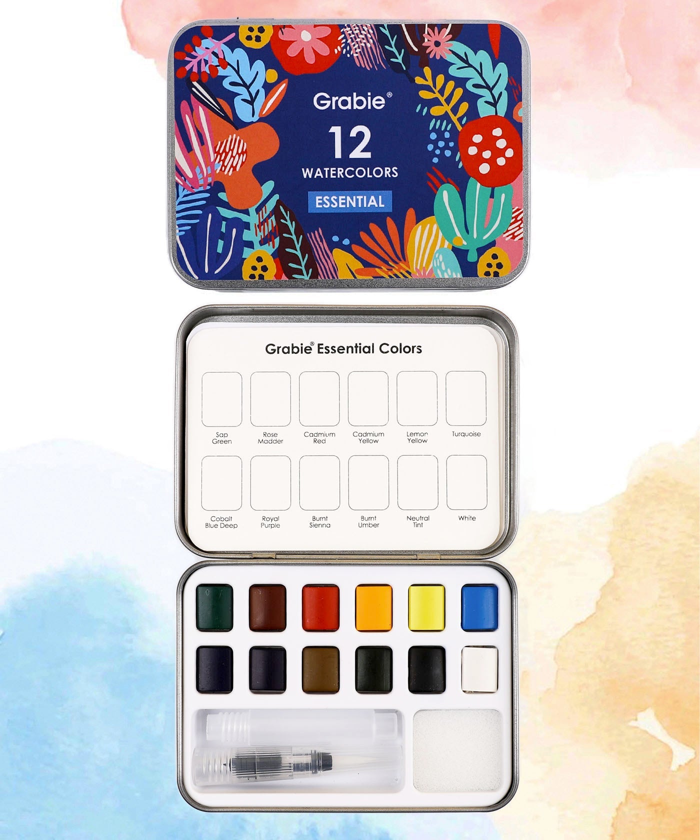 Watercolor Pocket Set Of 12 - Essential Colors
