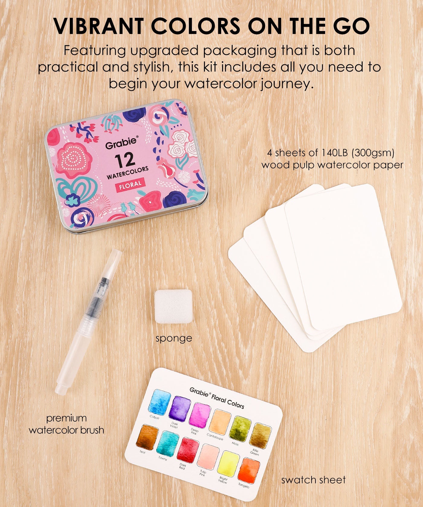 Watercolor Coloring Club Box - Floral