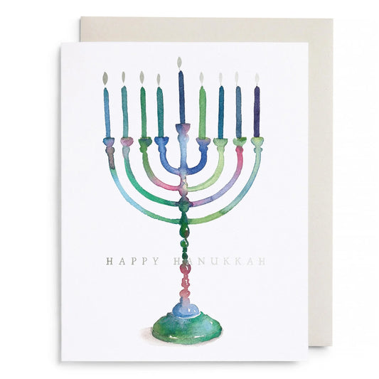Colorful Menorah - Boxed Set of 6 Cards