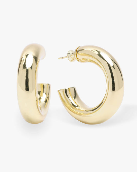 "She's So Smooth" Tube Hoops Gold