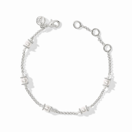 Hydra Delicate Bracelet Pearl - Silver