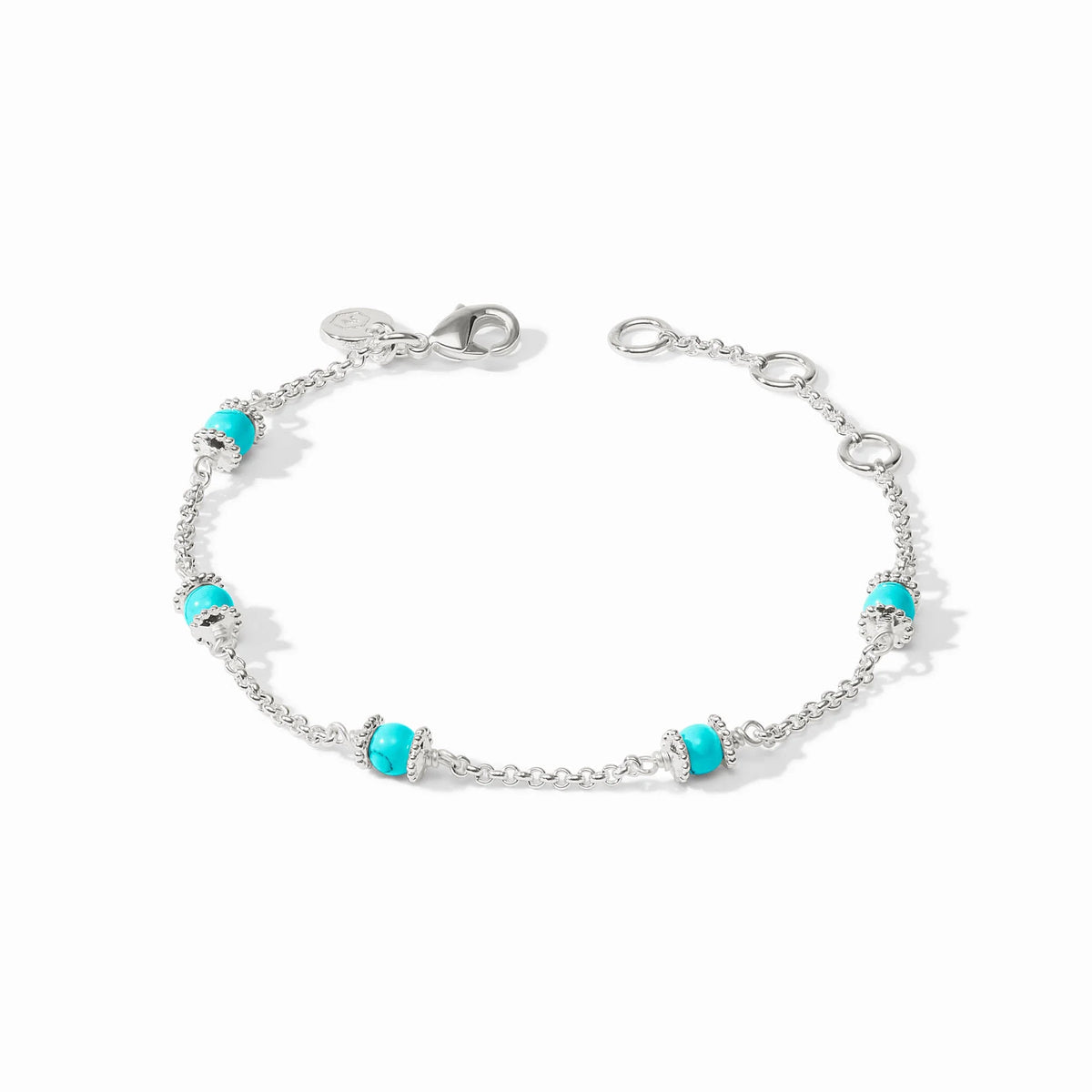 Hydra Delicate Bracelet Turquoise Blue - Silver