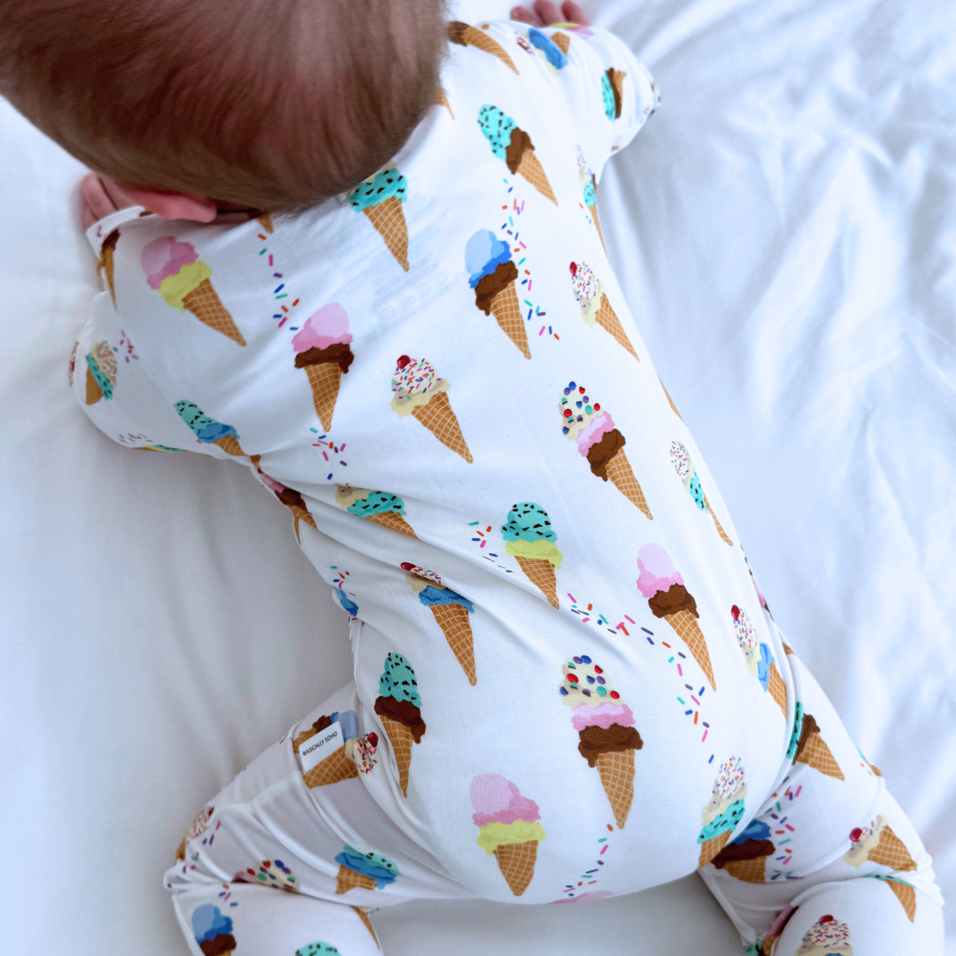 Ice Cream Zippered Romper