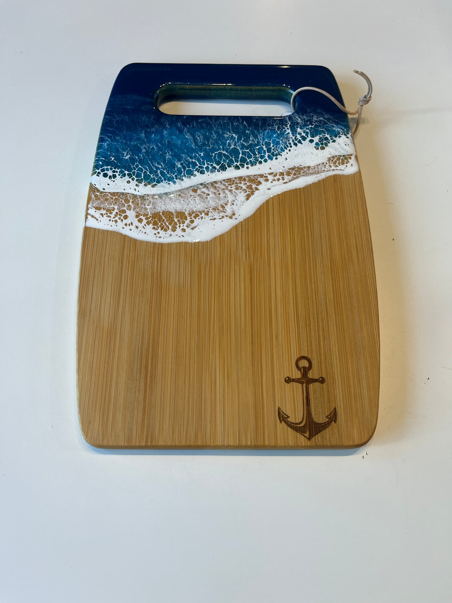 Anchor Cheese / Cutting / Charcuterie Board - Ocean Waves - Large