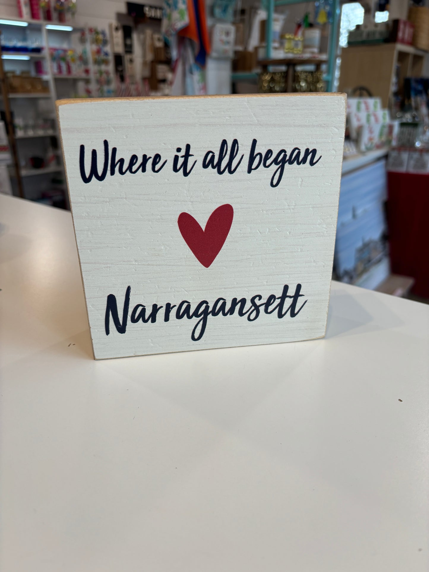 Where it all began Narragansett Decorative Wooden Block
