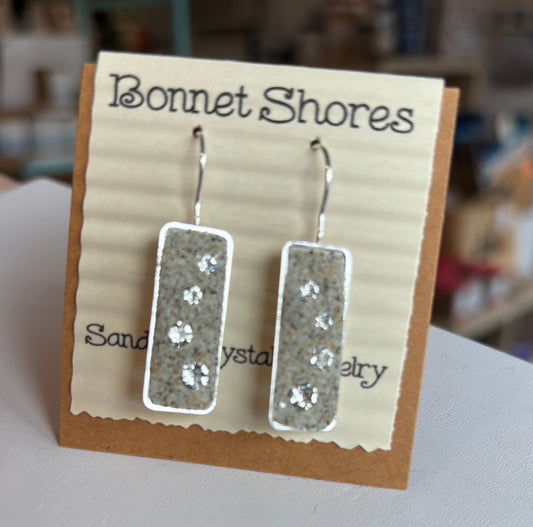 Bonnet Shores Sand & Surf Rectangle Long Earrings