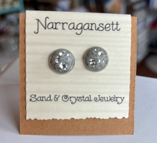 Narragansett Sand & Surf Simple Stud Earrings