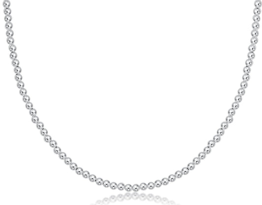 17" Choker Beaded - Classic Sterling 3mm