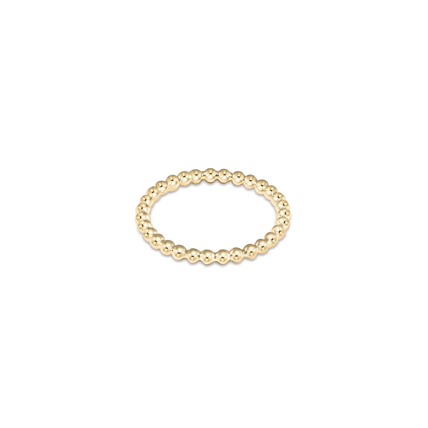 Classic Gold 2mm Bead Ring - Size 6