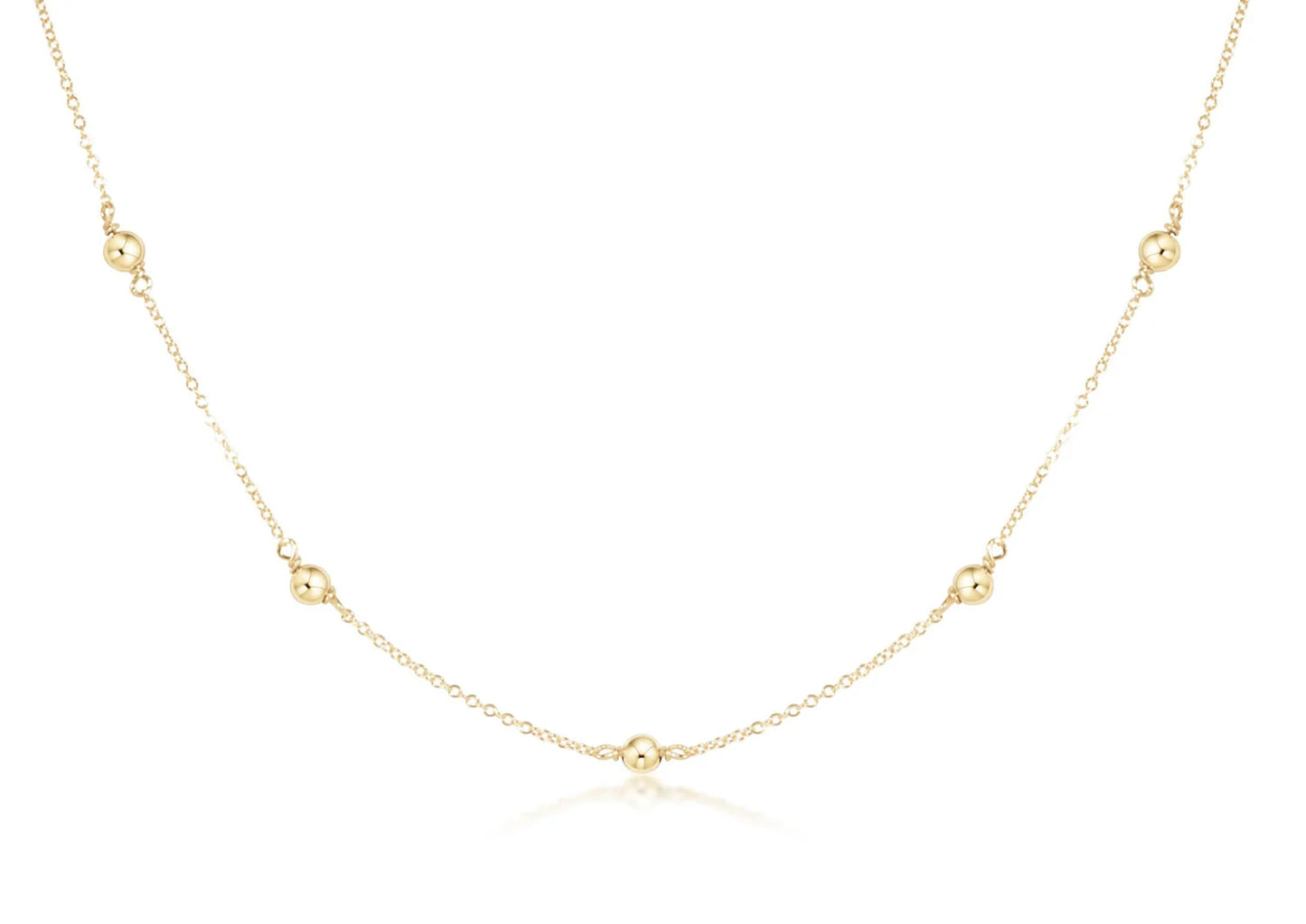 17" Choker Simplicity Chain Gold - Classic 4mm Gold