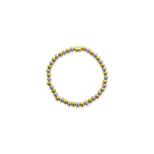 Plain Ball 5MM - Two Tone Stretchy Bracelet