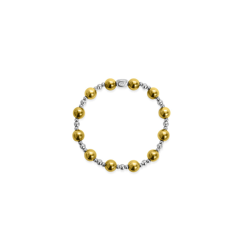 Mixed Ball - Two Tone Stretchy Bracelet