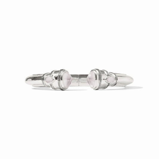 Cannes Demi Cuff Silver with Iridescent Clear Crystal