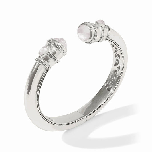 Cannes Demi Cuff Silver with Iridescent Clear Crystal