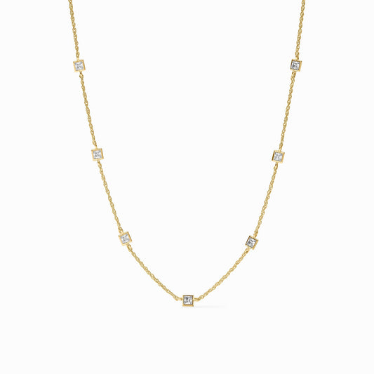 Jolie Delicate Station Necklace Gold