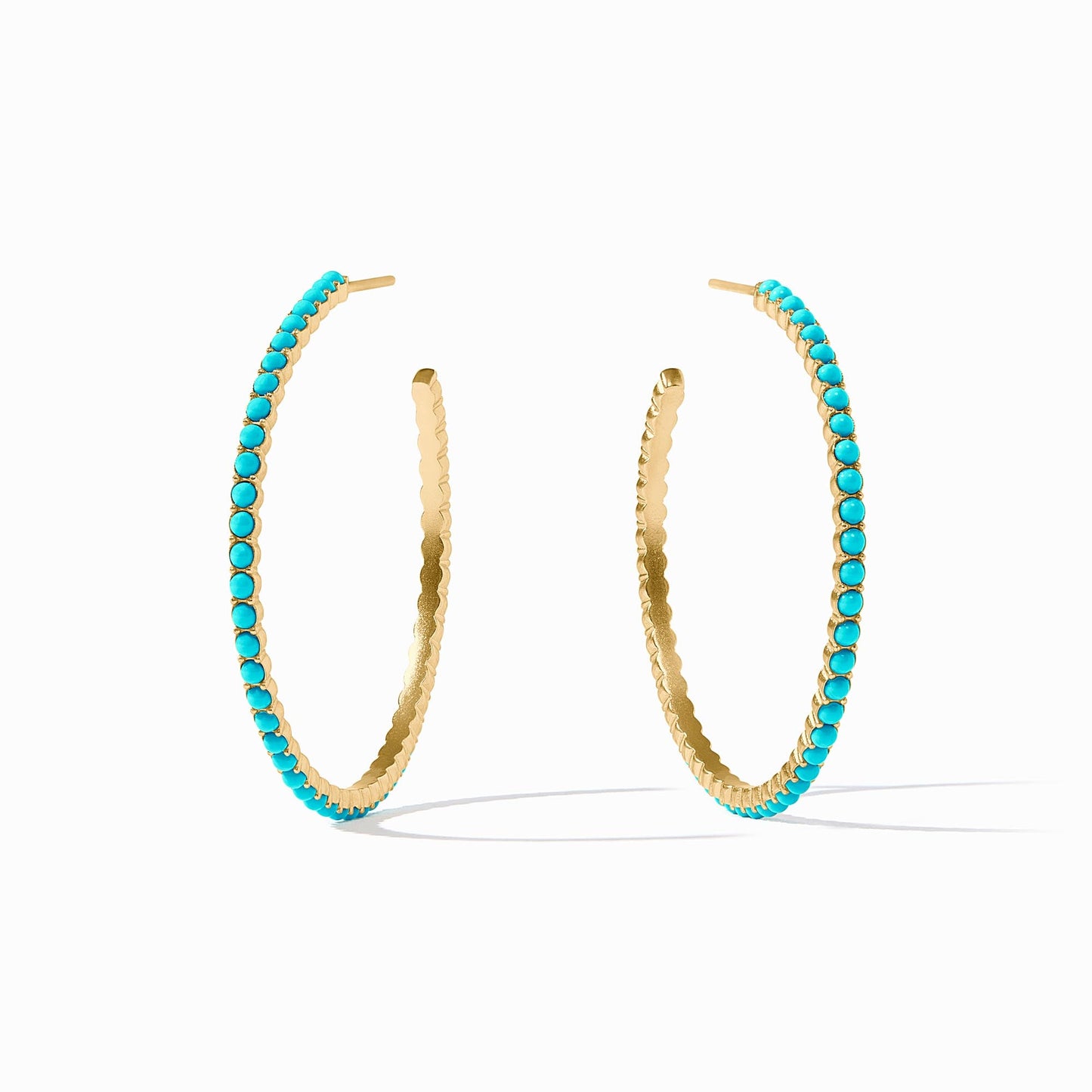 Juliet Hoop Turquoise Gold