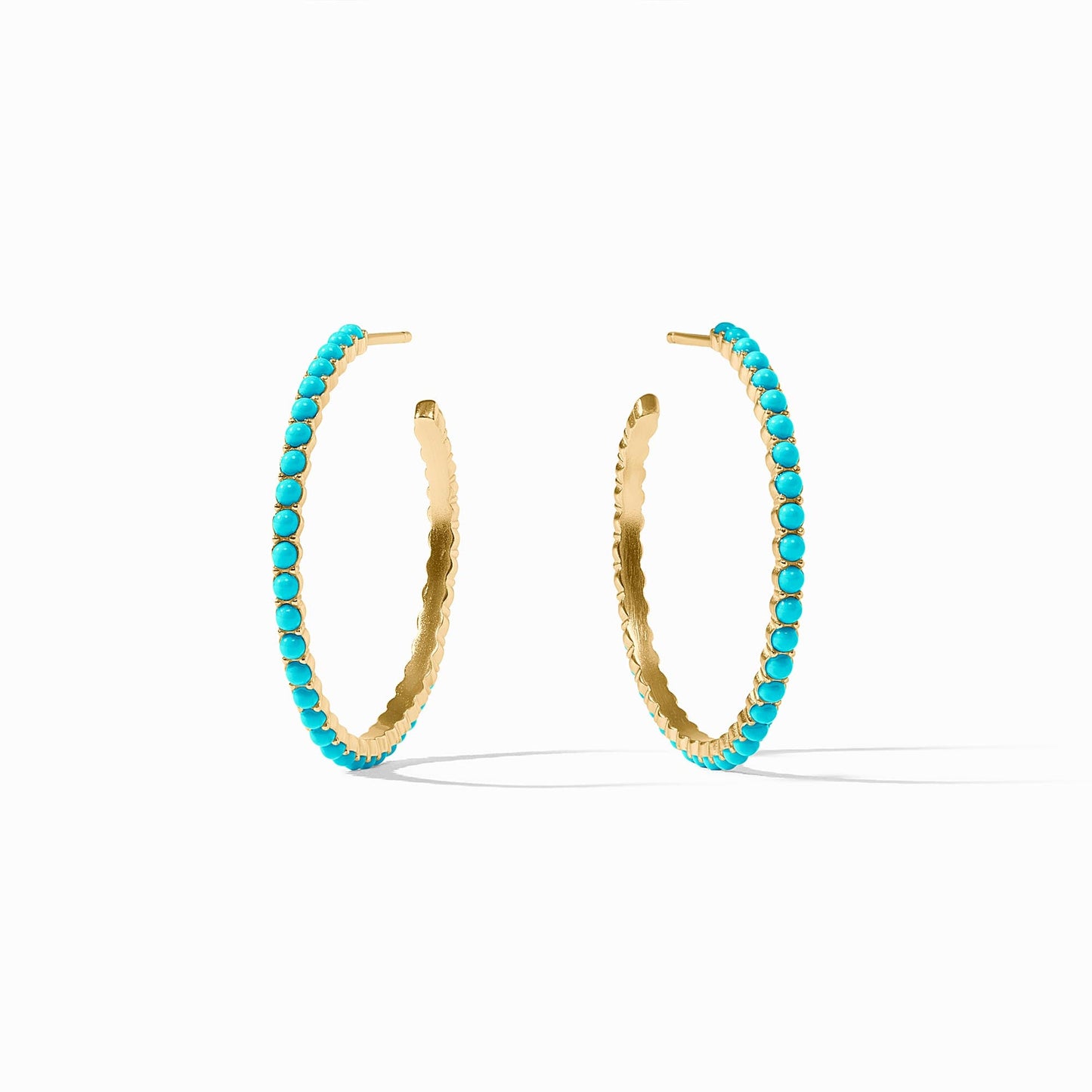 Juliet Hoop Turquoise Gold