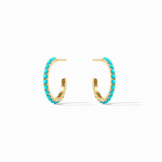 Juliet Hoop Turquoise Gold