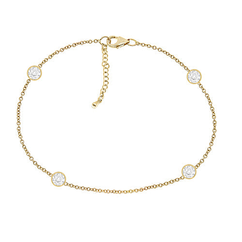 Cubic Zirconium Anklet
