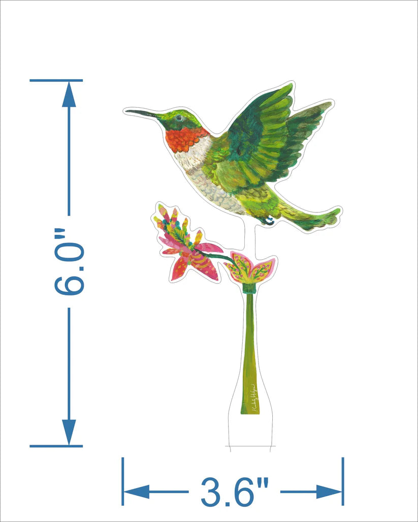 Hummingbird | 0.25in. Acrylic Floral  - Small