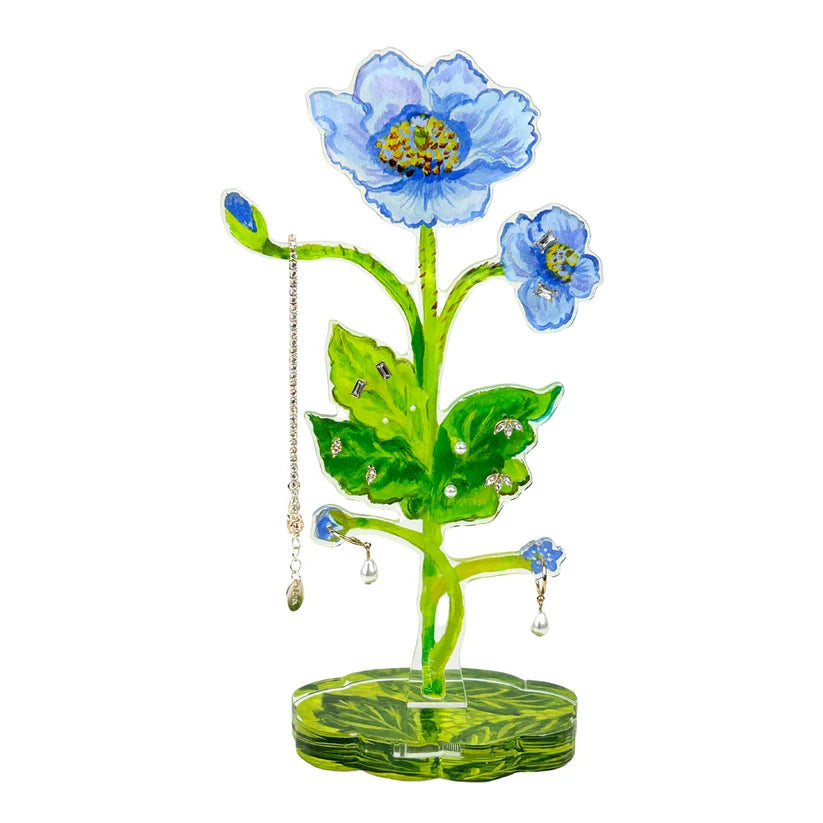 Blue Poppy Jewelry Holder & Single Leaf