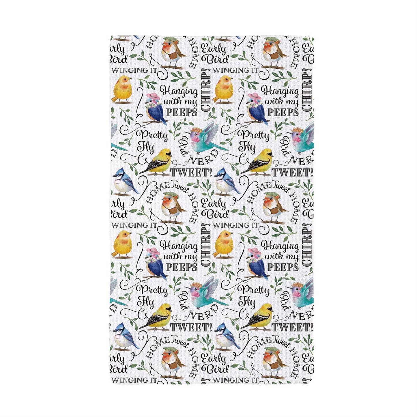 What She Shed Bird Nerd Quick Dry Kitchen Towel