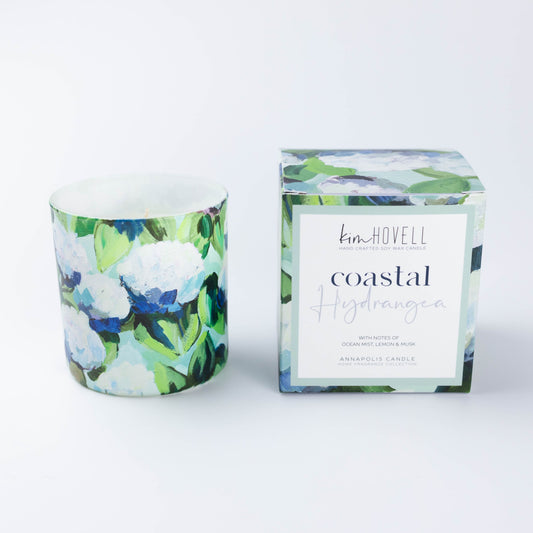 Coastal Hydrangea Boxed Candle - Kim Hovell Collection