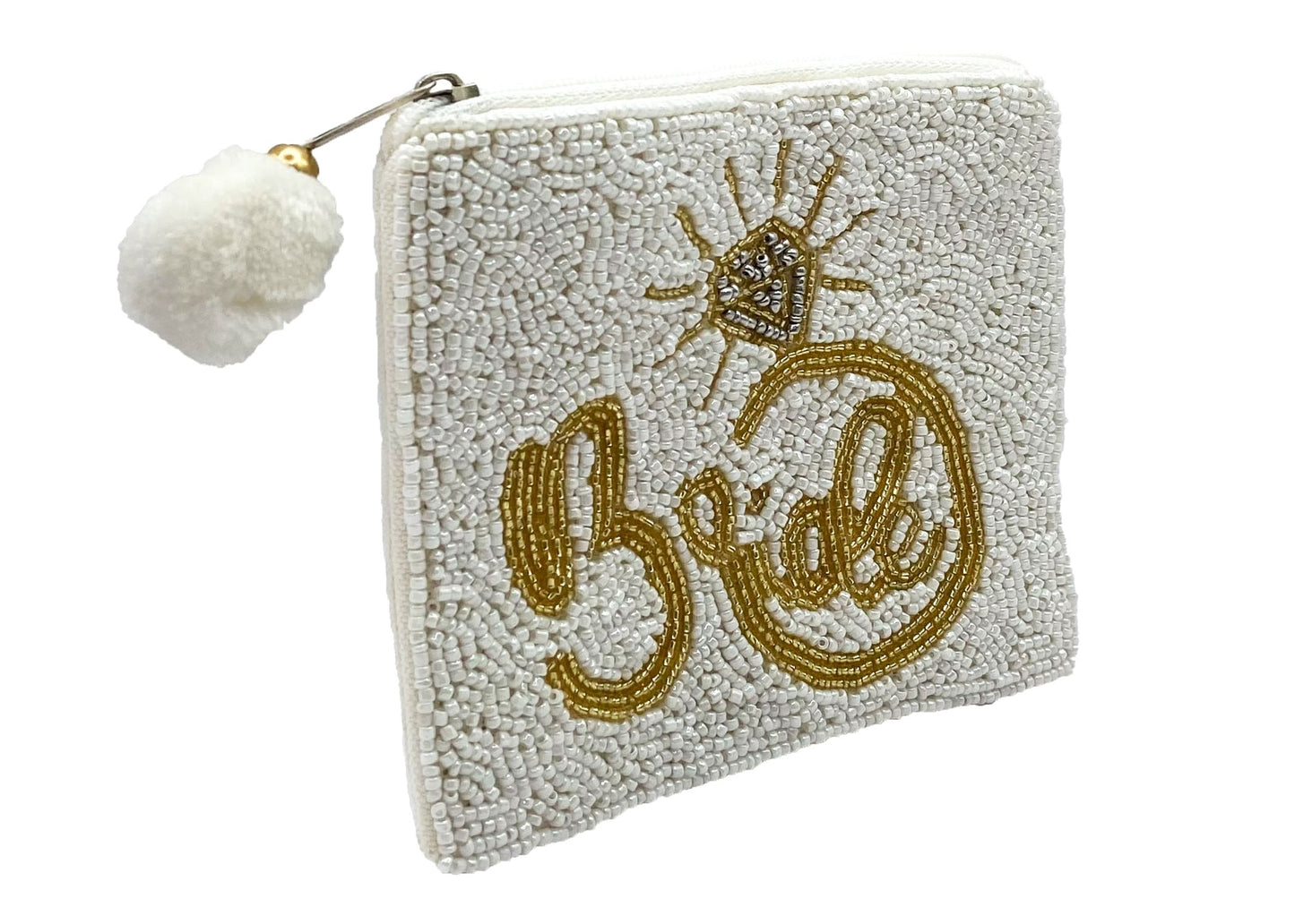 Bride with Ring Beaded Coin Pouch