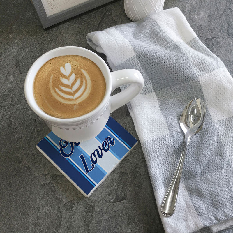 Nautical Ocean Lover Stripe - Limestone Coaster