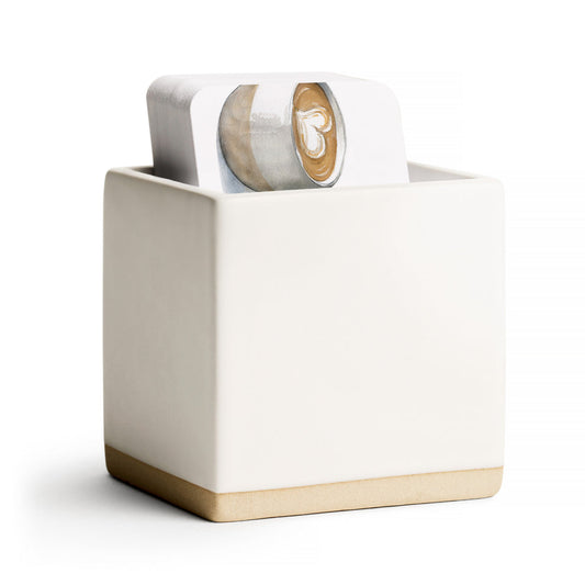 Little Notes Ceramic Holder - White