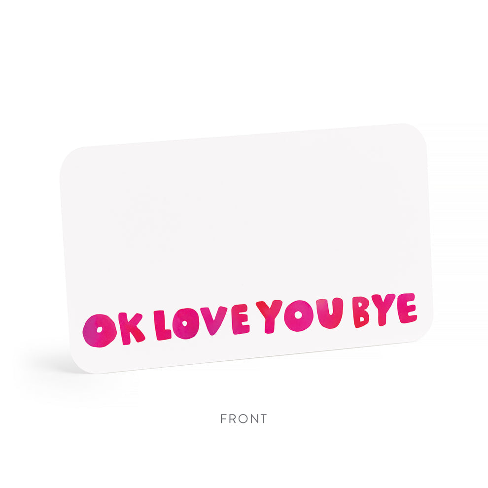 Okloveyoubye Little Notes – Boxed Set of 85 Mini Notecards