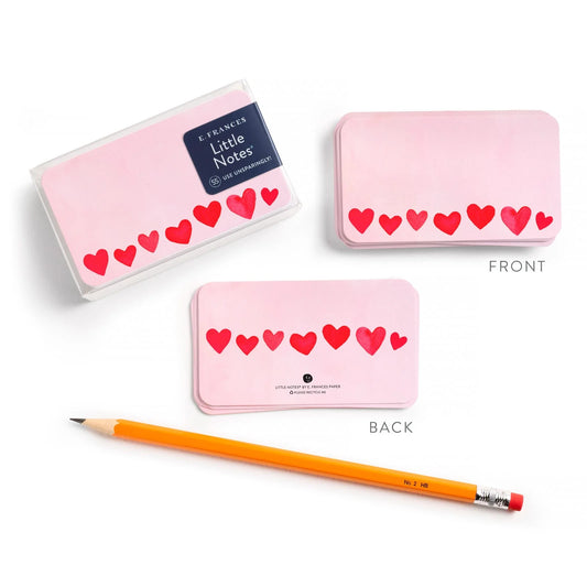 Mini Hearts Blush Little Notes – Boxed Set of 55 Mini Notecards