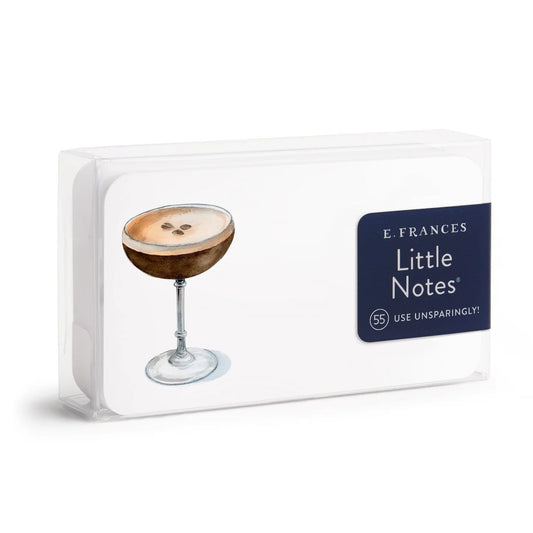 Espresso Martini Little Notes – Boxed Set of 55 Mini Notecards