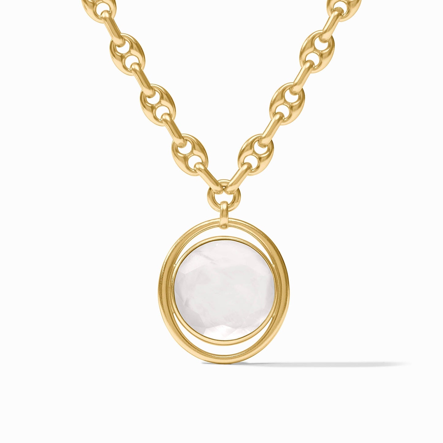 Laguna Statement Necklace Gold - Iridescent Clear Crystal