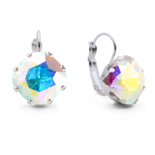 Crystal AB Leverback Earrings