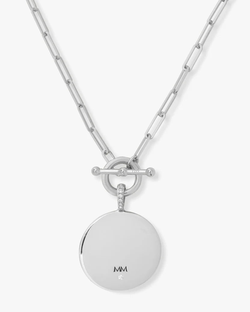 Love Letters Medallion Necklace 24mm - Silver