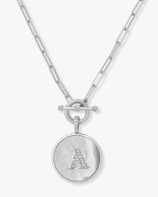 Love Letters Medallion Necklace 24mm - Silver