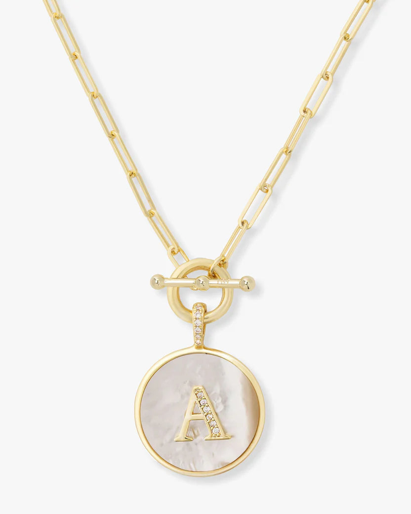 Love Letters Medallion Necklace 24mm - Gold