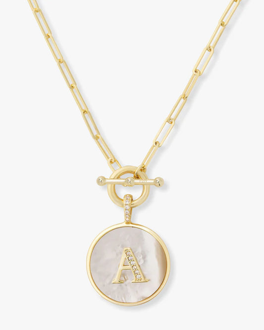 Love Letters Medallion Necklace 24mm - Gold