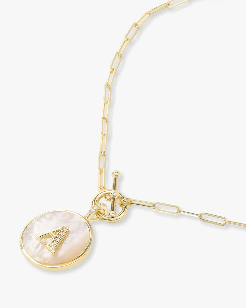 Love Letters Medallion Necklace 24mm - Gold