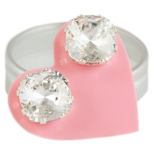 Clear Mega Cushion Earrings