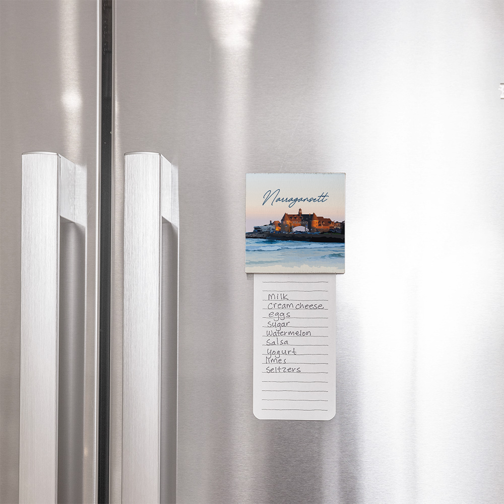 Narragansett Towers Wood Magnet