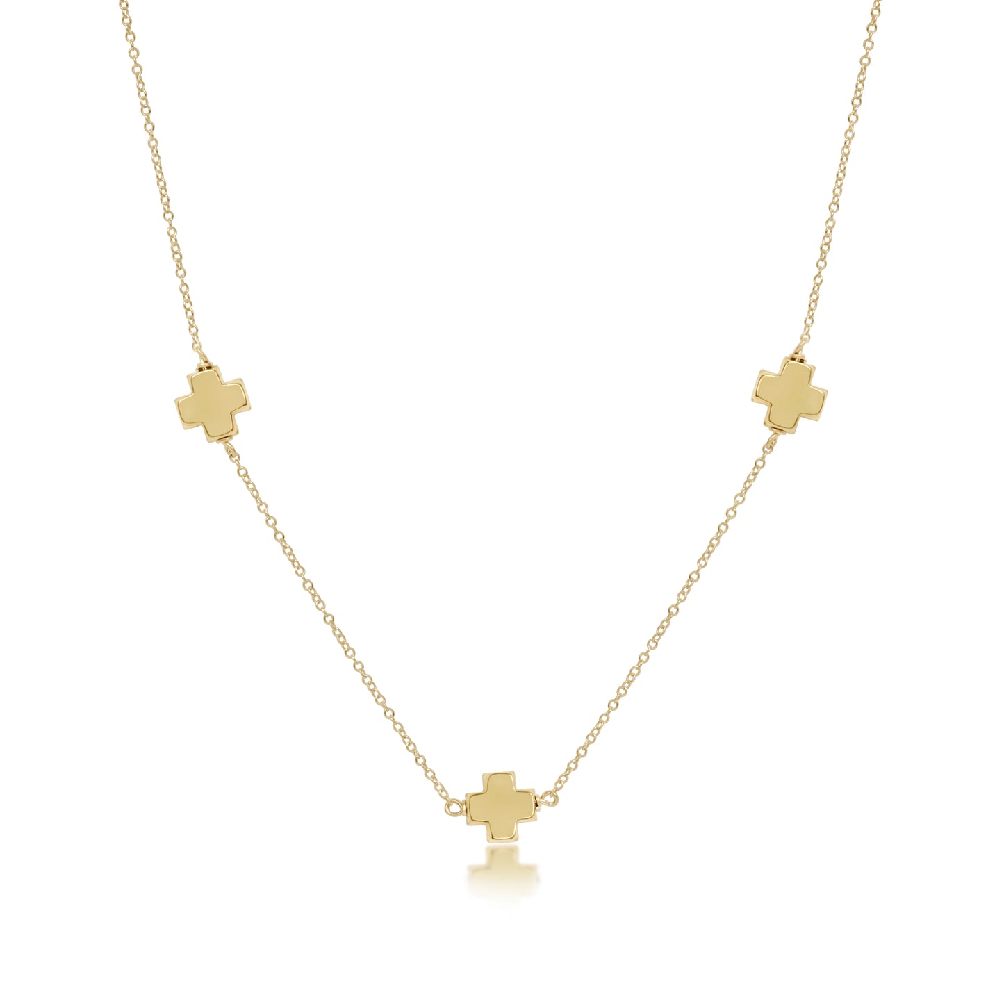 15" Choker Simplicity Chain Gold - Signature Gold Cross