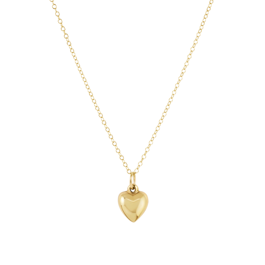 16" Necklace Gold - Love Plush Small Gold Charm
