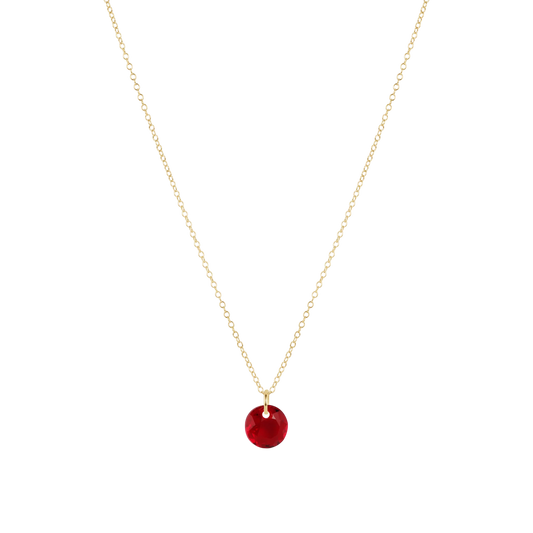 16" Necklace Gold - Reflection Small Charm - January