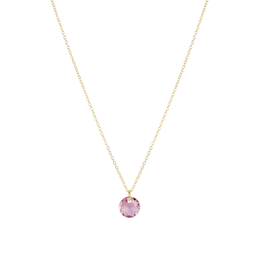 16" Necklace Gold - Reflection Small Charm - February